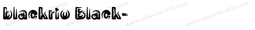 blackrio Black字体转换